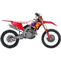 2148AA - Blackbird Retro Graphics Kit For Honda CRF250F 2022-2023 - Red/White/Yellow