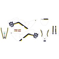 2616AA - Blackbird Retro Graphics Kit For Husqvarna FC250 2023 - Blue/White/Yellow