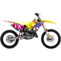 2321AA - Blackbird Retro Graphics Kit For Suzuki RM 125 2001-2012 - Blue/Pink/White/Yellow