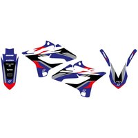 Image of 2244AB - Blackbird Dream 5 Graphic Kit For Yamaha YZ125 2015-2021 - Black/Blue/Red/Silver