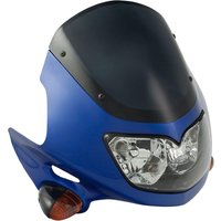 Image of Bike It Universal Raptor Fairing 12V 25/25W Headlight With Indicators - Blue