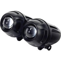 Image of Bike It Twin-Round Dominator-2 H1 Left Dip Projector Headlight