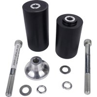 BikeTek Black STP Crash Protectors Set - Kawasaki ZX6R Ninja 2003-04