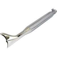 Image of Bike It Universal 30" Fishtail Fixed Baffle 45mm ID Silencer