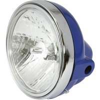 Image of Bike It Universal 7" Round 12V 35W Headlight With Diamond Eye Lens - Blue