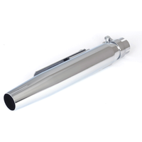 Bike It Universal 15" Tapered Silencer - Silver