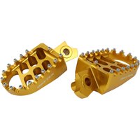 Image of BikeTek Wide Foot Pegs - Suzuki RMZ 250/450 2010-21 - Gold