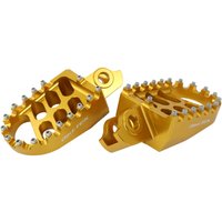 Image of BikeTek Wide Foot Pegs - Suzuki RMZ450 2008-09 - Gold