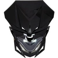 Image of Bike It Universal Transformer 12V 20W Fairing Headlight - Black