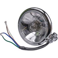 Image of Bike It Universal Bates-style 4 1/2" Bottom Mount E-Marked Right Dip Headlight - Chrome