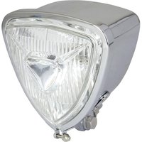 Image of Bike It Universal Triangle H6 12V 35/35W Centre Dip Headlight - Chrome