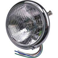 Image of Bike It Universal Bates-Style 5 3/4" Side Mount E-Marked Right Dip Headlight - Chrome