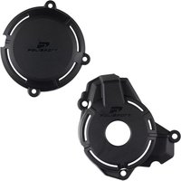 91587 - Polisport Clutch & Ignition Cover Protectors For Sherco SE-F 250/300 2024-2025 Black