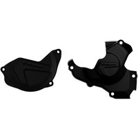 90959 - Polisport Clutch & Ignition Cover Protectors For Honda CRF450R 2010-2016 Black