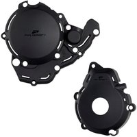 91376 - Polisport Clutch & Ignition Cover Protectors For KTM EXC-F 250/350 2024-2025 Black