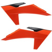 Image of 8478000001 - Polisport Radiator Scoops For KTM SX/SXF 2023-2025, EXC/EXC-F 2024-2025 Black/Orange