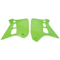 8495600001 - Polisport Radiator Scoops For Kawasaki KX125 1990-1991 Green