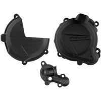 91000 - Polisport Clutch & Ignition Cover Protectors For Beta RR 250/300 2018-2023 Black