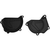 90945 - Polisport Clutch & Ignition Cover Protectors For Yamaha YZF450 2015-2017 Black