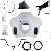 Image of KWB-02-0001 - Klock Werks FXRP-Style Fairing Kit For Harley Davidson FXBB 1750 2018-2020 - Black/Powder-Primed/White