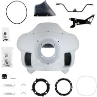 Image of KWB-01-0001 - Klock Werks FXRP-Style Fairing Kit For Harley Davidson FLHRCI 1450 EFI 2000-2001 - Black/Powder-Primed/White