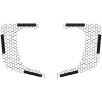 Image of KWS-04-0578-B - Klock Werks Fairing Vent Screen For Indian Challenger 108 2021 - Black