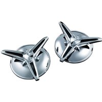 KUR1243 - Kuryakyn Knock-Off Centre Caps For Harley Davidson FLHT 1750 2020 Rear - Chrome
