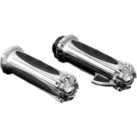 KUR6297 - Kuryakyn Zombie Grips For 1" Bars For Harley Davidson FLDE 1750 2018 - Black/Chrome