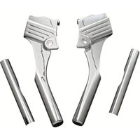 Image of KUR8146 - Kuryakyn Deluxe Neck Cover Kit For Harley Davidson FLHR 1340 1995-1998 - Chrome