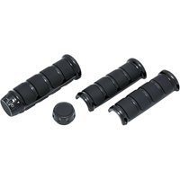KUR6781 - Kuryakyn Three Piece ISO Grips For 1" Bars For Harley Davidson FLDE 1750 2020 - Black
