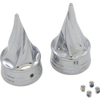 KUR1219 - Kuryakyn Twisted Axle Nut Covers For Harley Davidson FLD 1690 2012 Front - Chrome