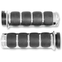 KUR6205 - Kuryakyn ISO-Grips For 1" Bars For Harley For Harley Davidson FLD 1690 2012 - Black/Chrome