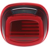 KUR2924 - Kuryakyn Tracer US Flag LED Tail Light With License Plate Light For Harley Davidson FLH 1868 2021 Red