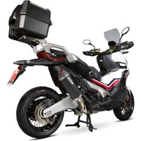 Image of RHA178BCER - Scorpion Serket Parallel Black Ceramic Oval Exhaust - Honda X-ADV 750 2017 - 2018