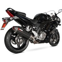 Image of RSI84CEO - Scorpion Serket Parallel Carbon Oval Exhaust - Suzuki SV 650 2004 - 2015