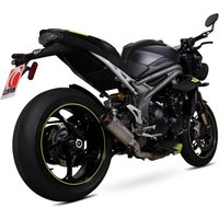 Image of PTR88SETEO - Scorpion Red Power Satin Titanium Exhaust - Triumph Speed Triple 1050 S & RS 2018 - 2020
