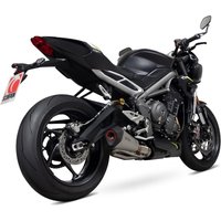 Image of RTR89TEO - Scorpion Serket Taper Satin Titanium Exhaust - Triumph Street Triple 765 R & RS 2020