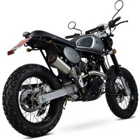 Image of PBT100SEO - Scorpion Red Power Stainless Steel Slip-On Exhaust - Bullit Hero 125 2017 - 2022