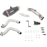 Image of RKA90SYSCEO - Scorpion Serket Taper Carbon Oval Exhaust - Kawasaki ER6 F/N System 2012 - 2016