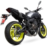 Image of RYA112SYSCEO - Scorpion Serket Taper De-Cat Race Carbon Fibre Exhaust - Yamaha MT-07 Full System - 2014 - 2019