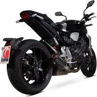 Image of PHA187BCER - Scorpion Red Power Black Ceramic Exhaust - Honda CB1000R 2018 - 2020
