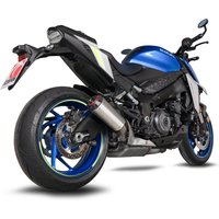 Image of PSI126SEO - Scorpion Red Power Brushed Stainless Steel Exhaust - Suzuki GSX-S 1000 2021 - 2022