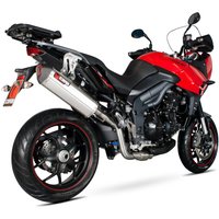 Image of RTR78SEO - Scorpion Serket Stainless Oval Exhaust - Triumph Tiger 1050 2013 - 2017