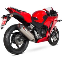 Image of RHA166SEO - Scorpion Serket Parallel Stainless Oval Exhaust - Honda CBR 300 R 2014 - 2018