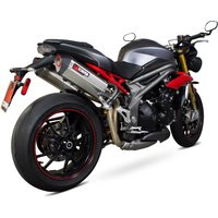 Image of RTR84SEO - Scorpion Serket Parallel Stainless Oval Exhaust - Triumph Speed Triple 1050 2016 - 2017