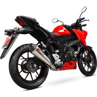 Image of RSI124SEO - Scorpion Serket Taper Full System Stainless Exhaust - Suzuki GSX-S 125 2017 - 2018