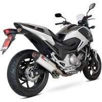 Image of RHA155SEO - Scorpion Serket Stainless Oval Exhaust - Honda NC700 S/X 2012 - 2013
