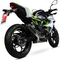 Image of PKA126BCER - Scorpion Red Power Black Ceramic Exhaust - Kawasaki Z125 - 2018 - 2019