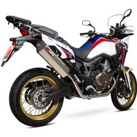 Image of RHA173SYSTEO - Scorpion Serket Parallel Titanium Oval Exhaust - Honda CRF 1000 L Africa Twin Full System 2015 - 2017