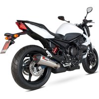 Image of RYA86SEO - Scorpion Serket Taper Stainless Oval Exhaust - Yamaha XJ6 2009 - 2016